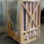 Crated and wrapped
